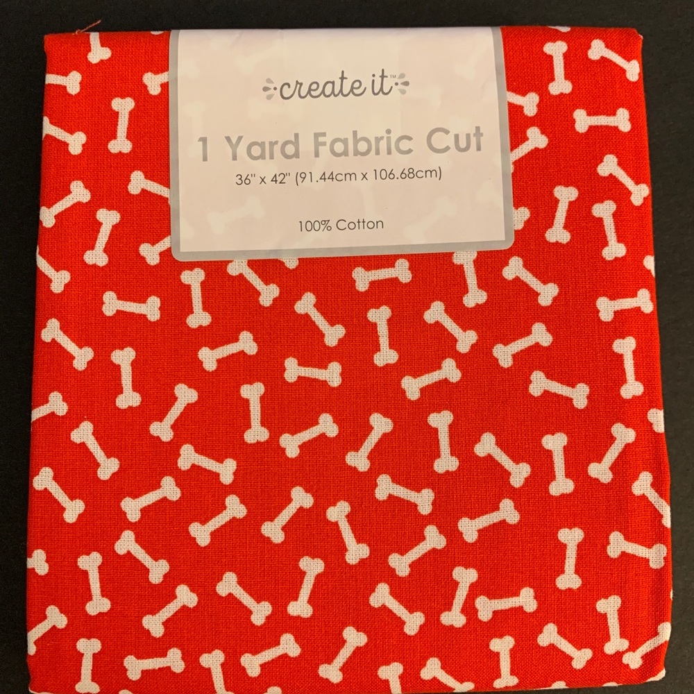 Whimsical Dog Bones 1 Yard Cotton Fabric